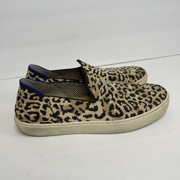 ROTHY'S Women's Camo Cat Animal Print Slip On Sneakers Shoes Flats Knit Sz 8.5 - Picture 2 of 8